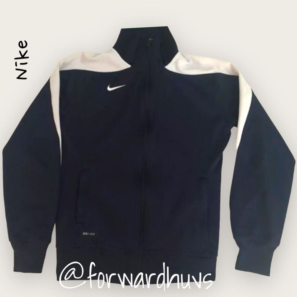 Nike Dri-Fit Navy Blue Track Jacket - Women's Medium
